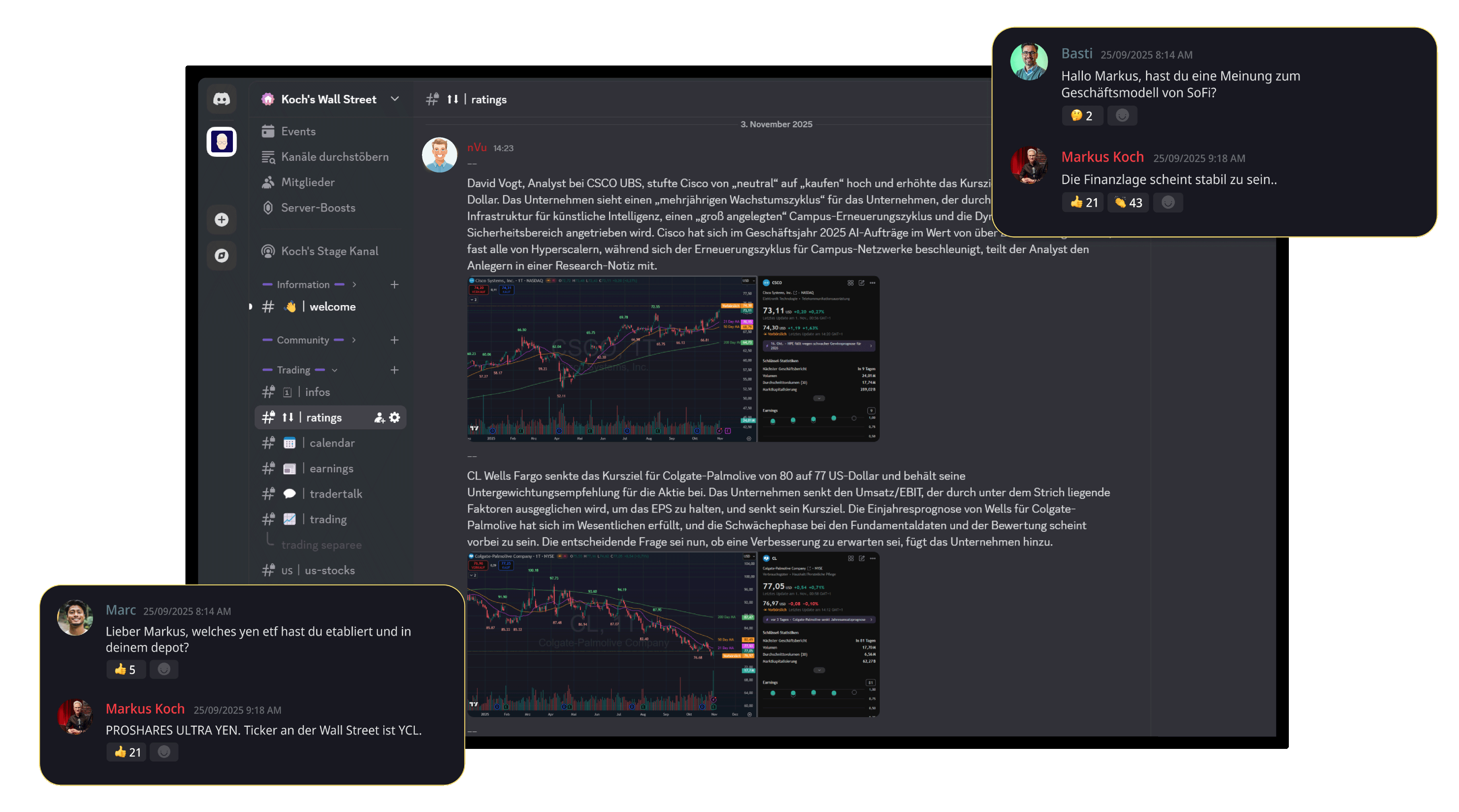 Screenshot von der Anwendung Discord